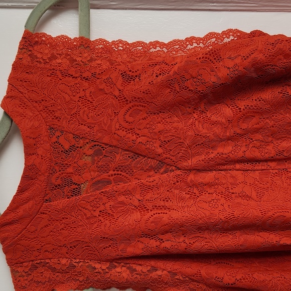 ORANGE SPARK NICOLE BY NICOLE MILLER LACE DRESS SIZE LARGE NEW WITH TAG 2 - Picture 2 of 9